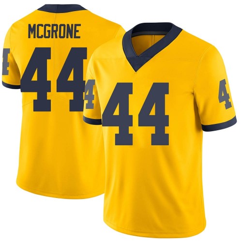 Cameron McGrone Michigan Wolverines Men's NCAA #44 Maize Limited Brand Jordan College Stitched Football Jersey RMU5154MA
